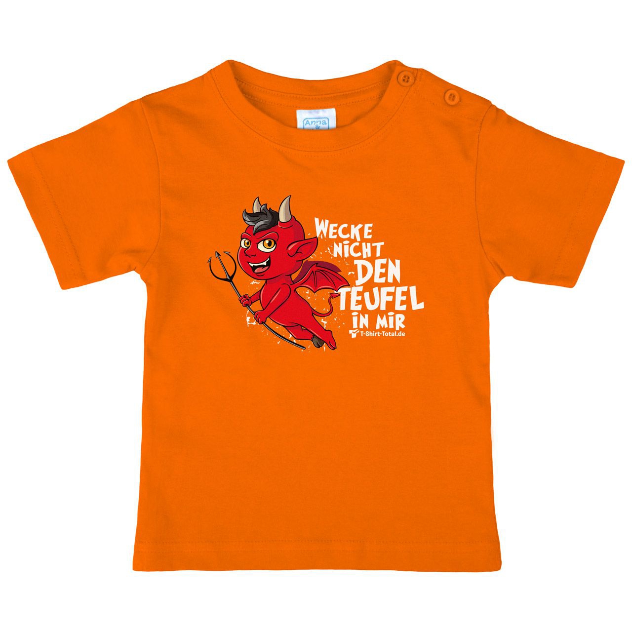 Wecke nicht den Teufel in mir Kinder T-Shirt orange 110 / 116