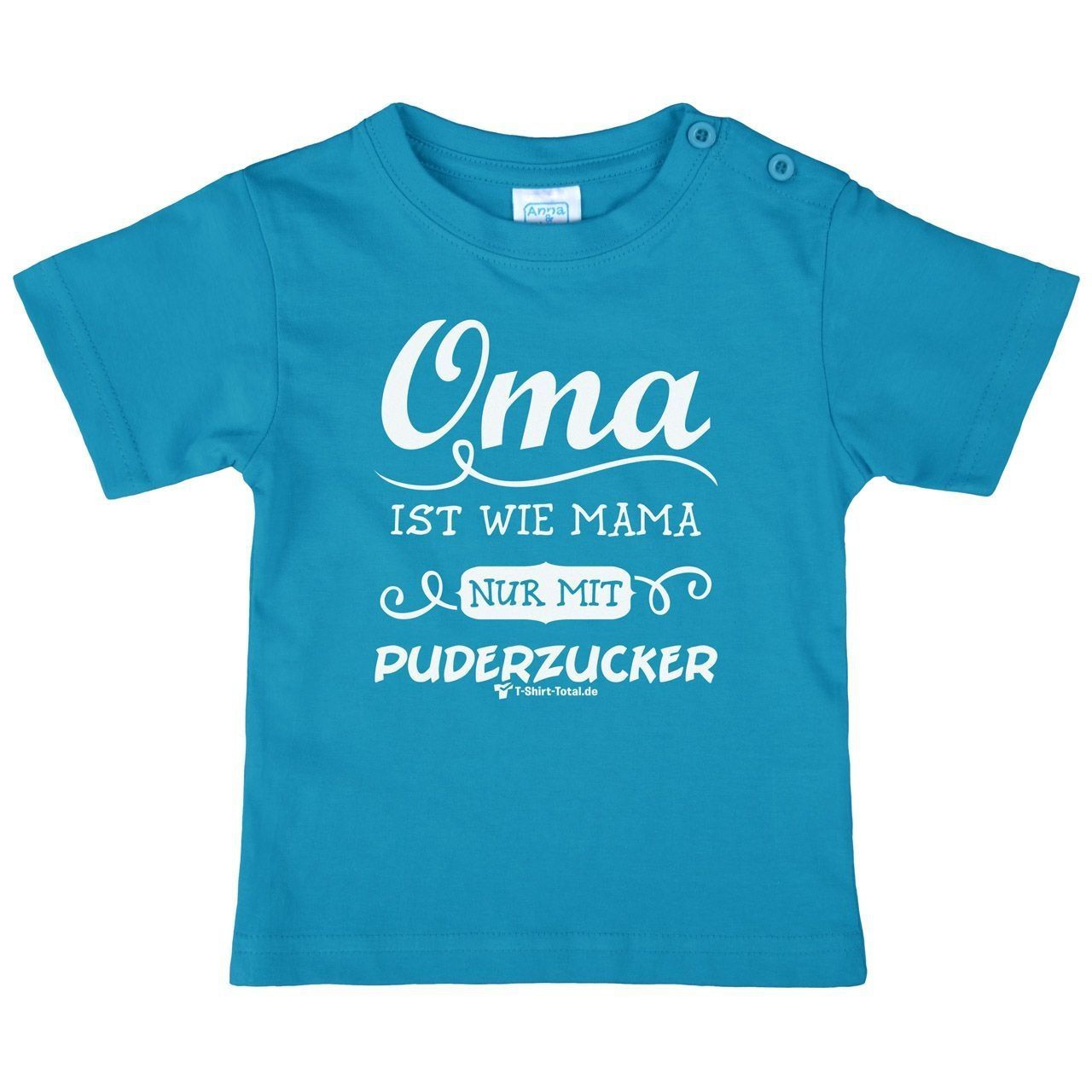 Oma Puderzucker Kinder T-Shirt türkis 80 / 86