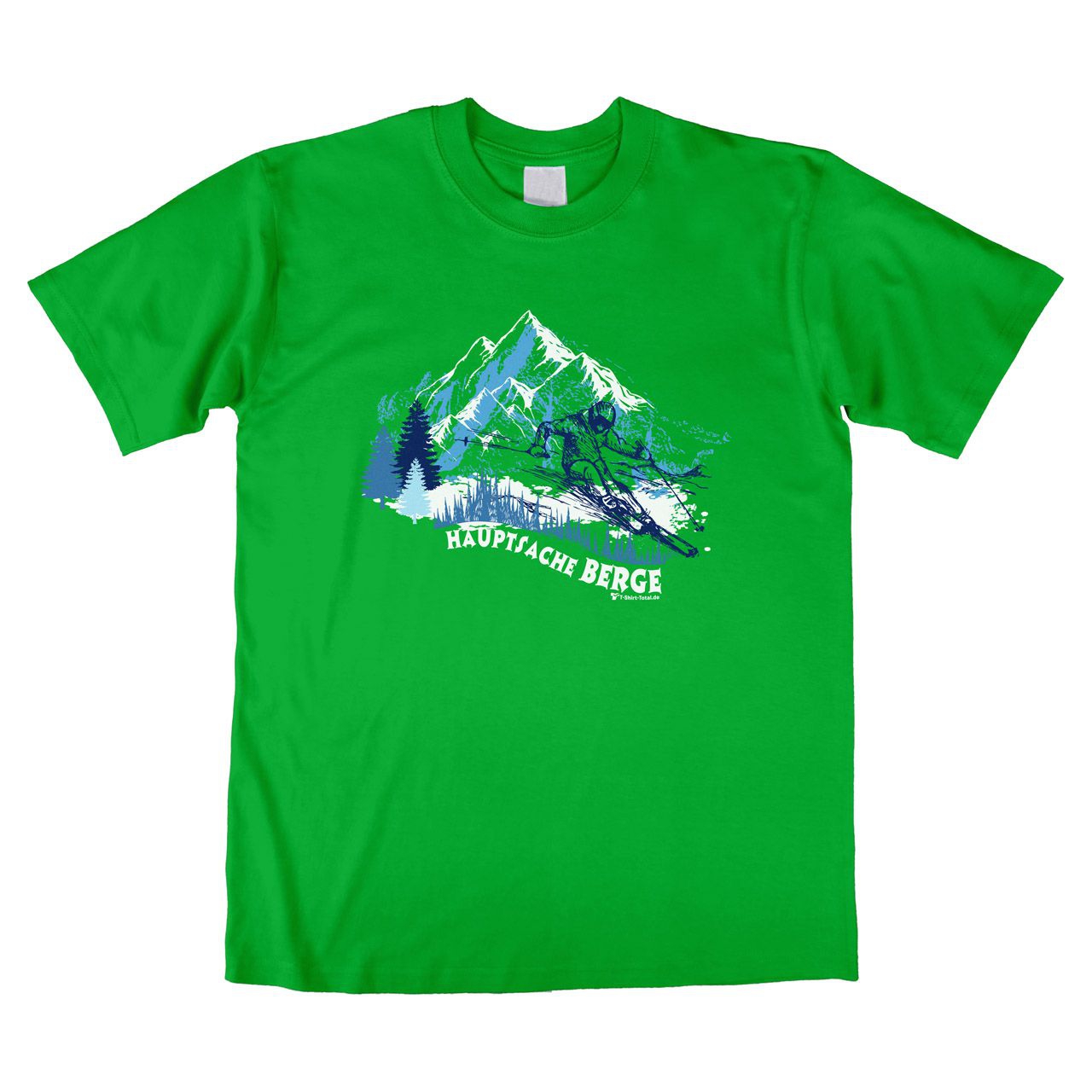 Hauptsache Berge Unisex T-Shirt grün Medium