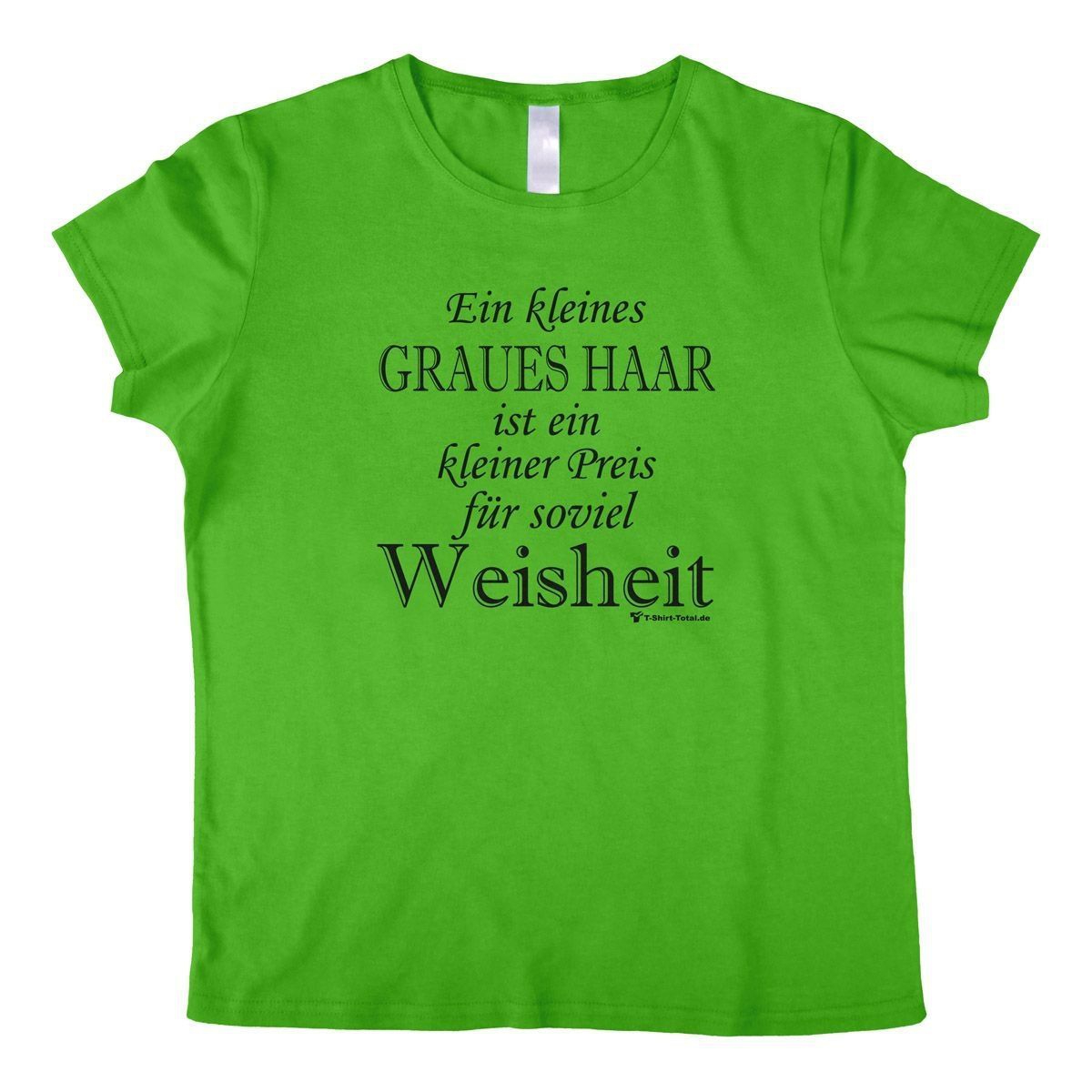 Graues Haar Woman T-Shirt grün Small