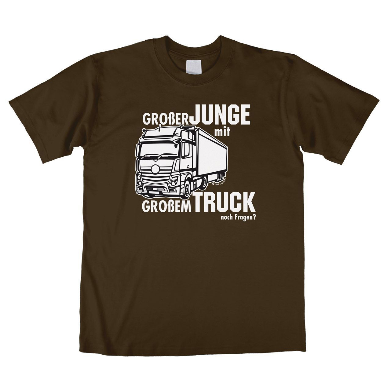 Großer Junge mit großem Truck Unisex T-Shirt braun Extra Large